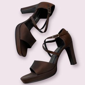 Nine West Satin Strappy Heels